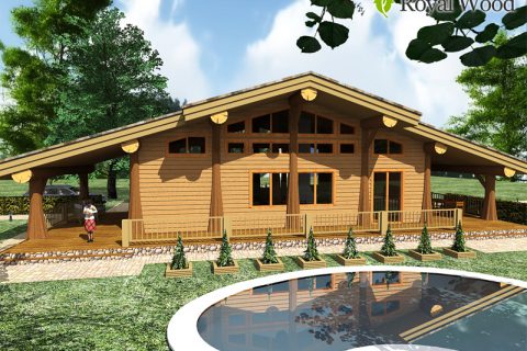 Проект деревянного дома по безусадочной технологии «Ламби»- 134 м²