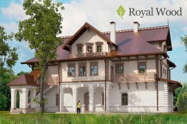 Проект деревянного дома из бруса красного канадского кедра «Делавер» — 560м²
