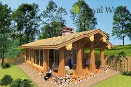 Проект деревянного летнего дома — билльярдной «Билли» — 71 м²