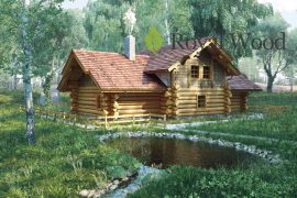 Проект деревянного дома с баней «Ривервью» — 165м²